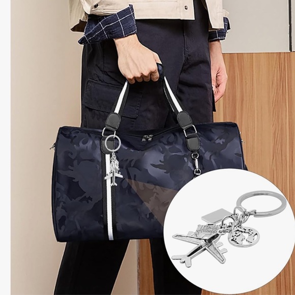 Silver Travel Charm Keychain (buy now) - Picture 4 of 4